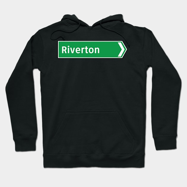 New Zealand Road Signage - Riverton (Southland/Otago) Hoodie by 4amStudio